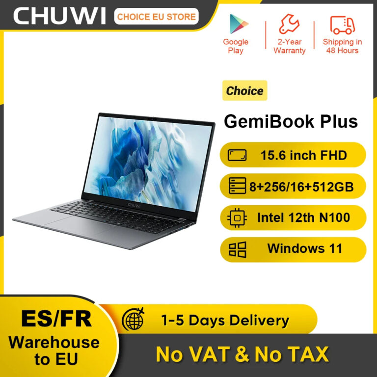 Portátil CHUWI GemiBook XPro de 14,1 pulgadas Intel 12th N100 8 GB DDR5 256 GB SSD Windows 11 